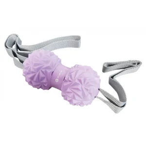 Balle de massage double mauve +sangle