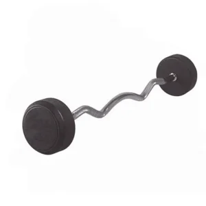 RUBBER BARBELL WITH CURL  HANDLE