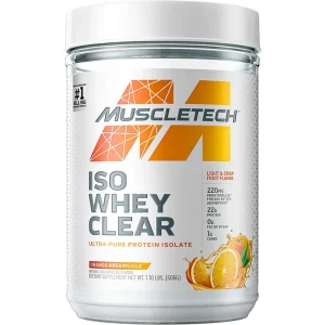 MuscleTech, ISO Whey Clear, Isolat de protéines ultra-pures,