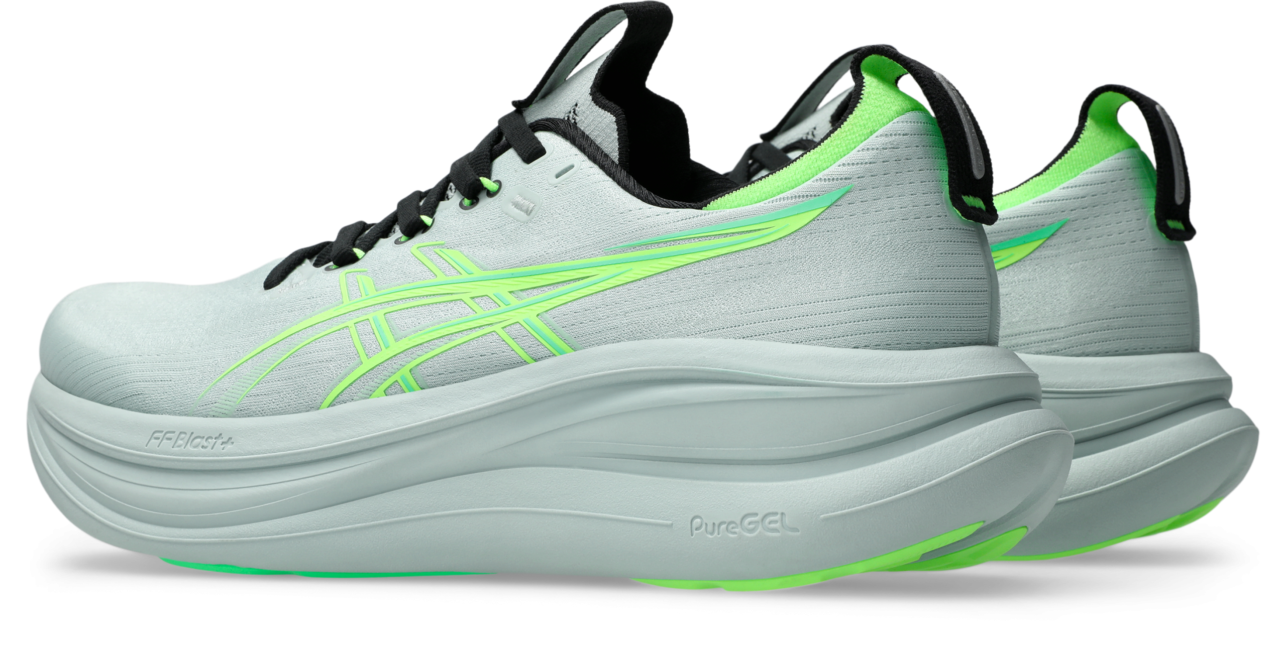 ASICS GEL NIMBUS 28 Cold Moss/Illuminate Green – Image 3