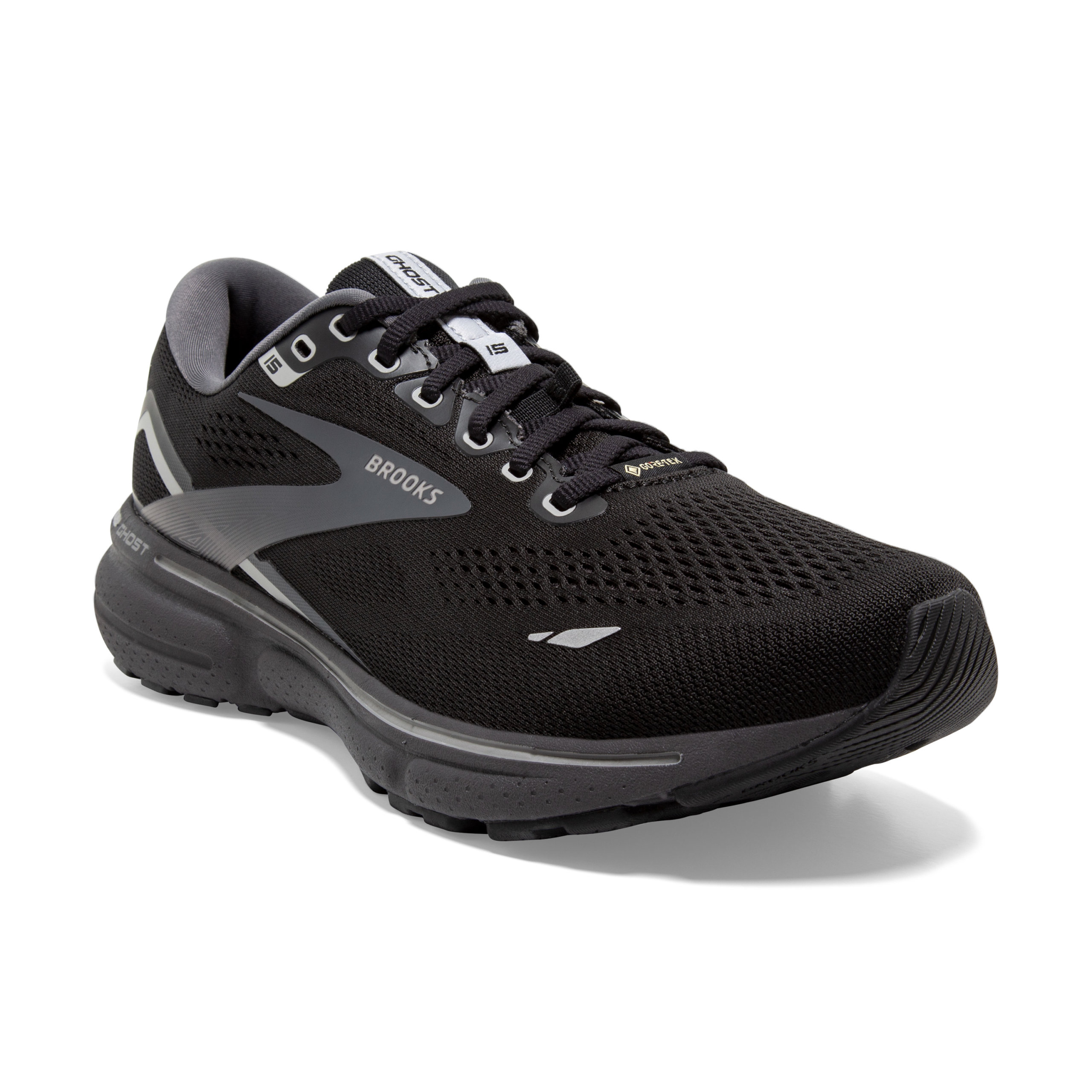 BROOKS GHOST 15 GTX Black/Blackened Pearl/Alloy – Image 7