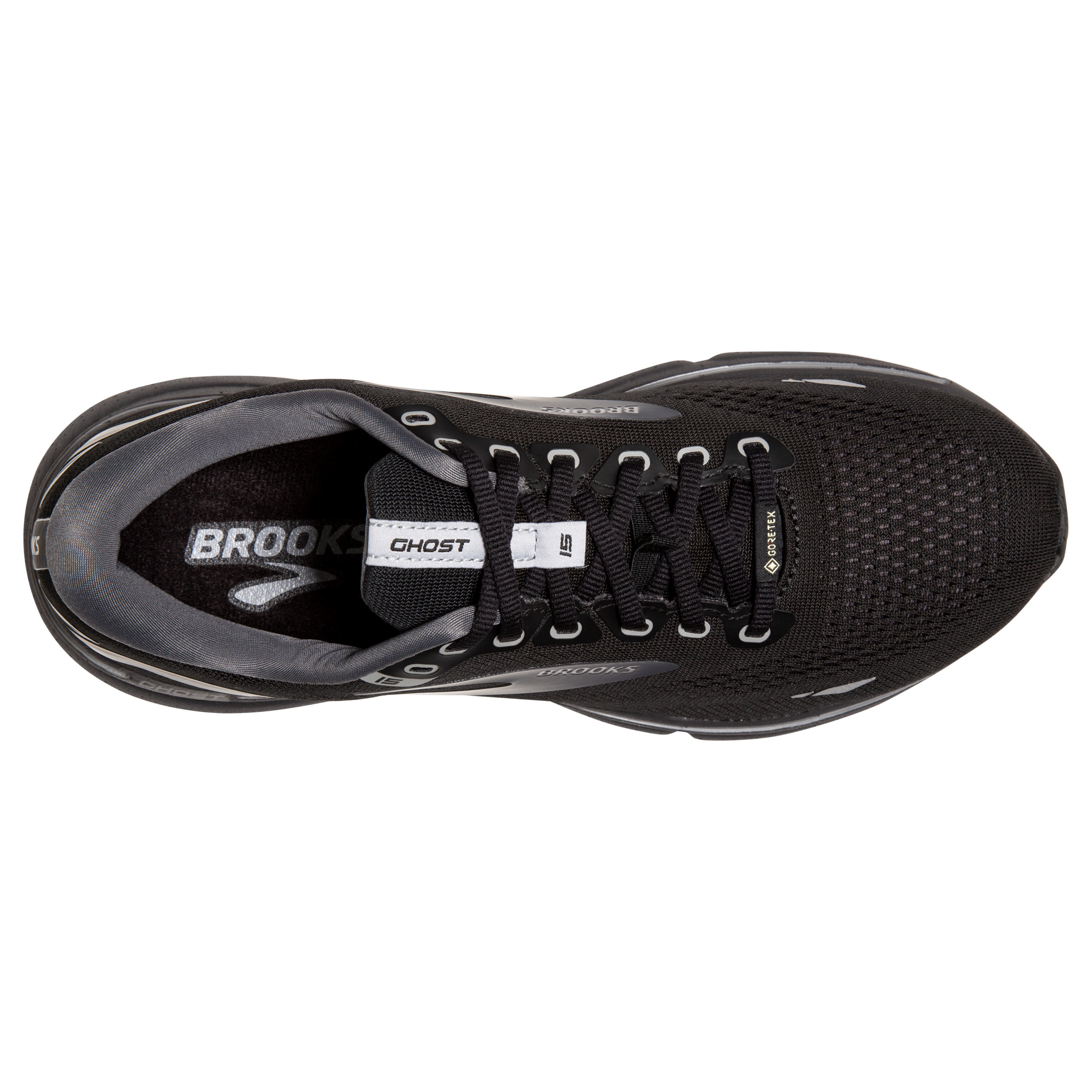 BROOKS GHOST 15 GTX Black/Blackened Pearl/Alloy – Image 4