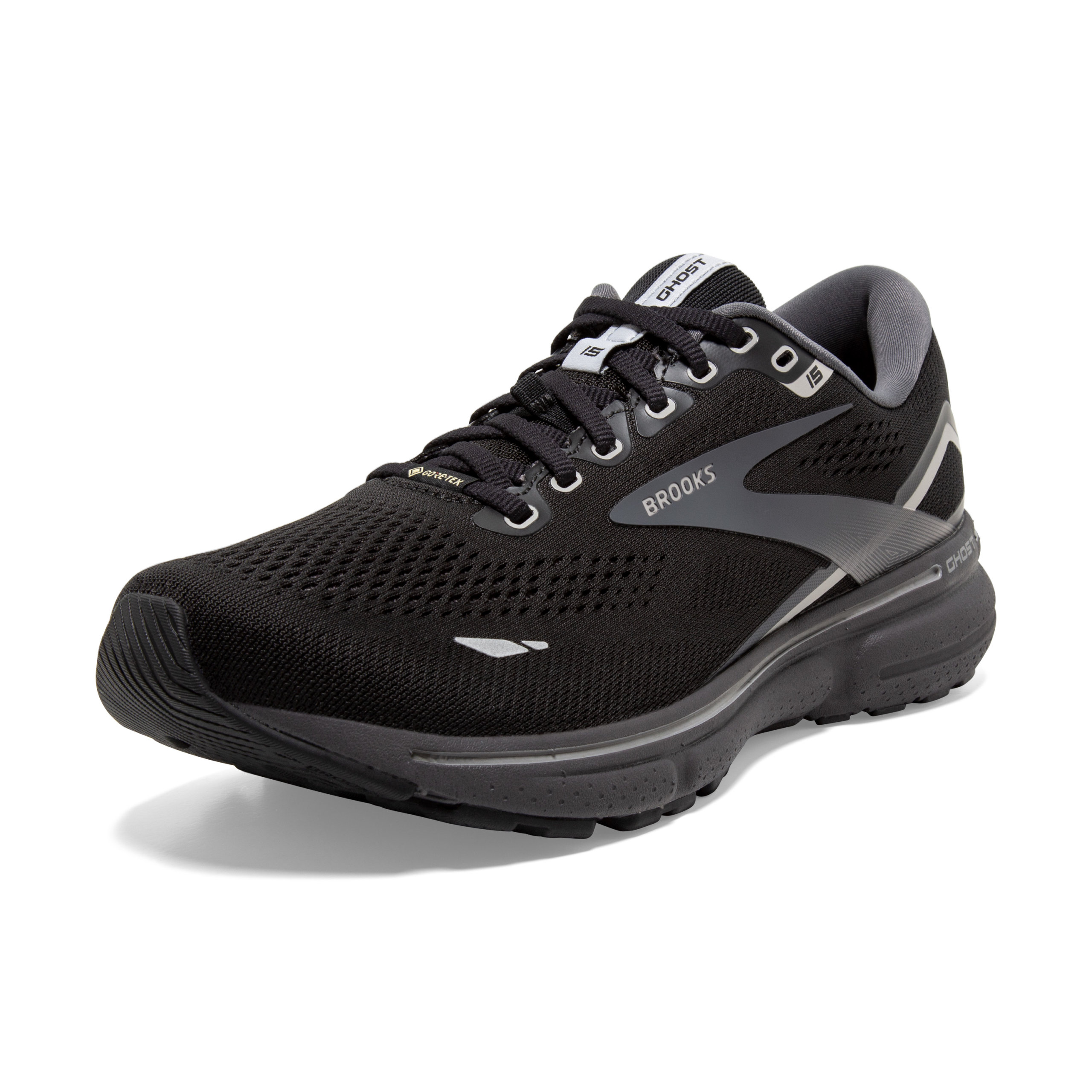 BROOKS GHOST 15 GTX Black/Blackened Pearl/Alloy – Image 3