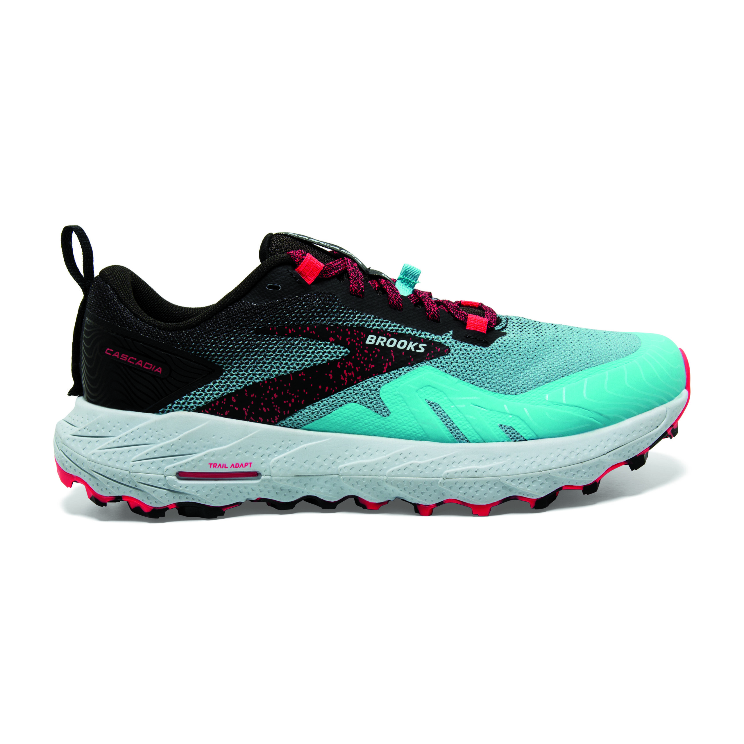 BROOKS CASCADIA 17 Bluefish/Black/Diva Pink – Image 3