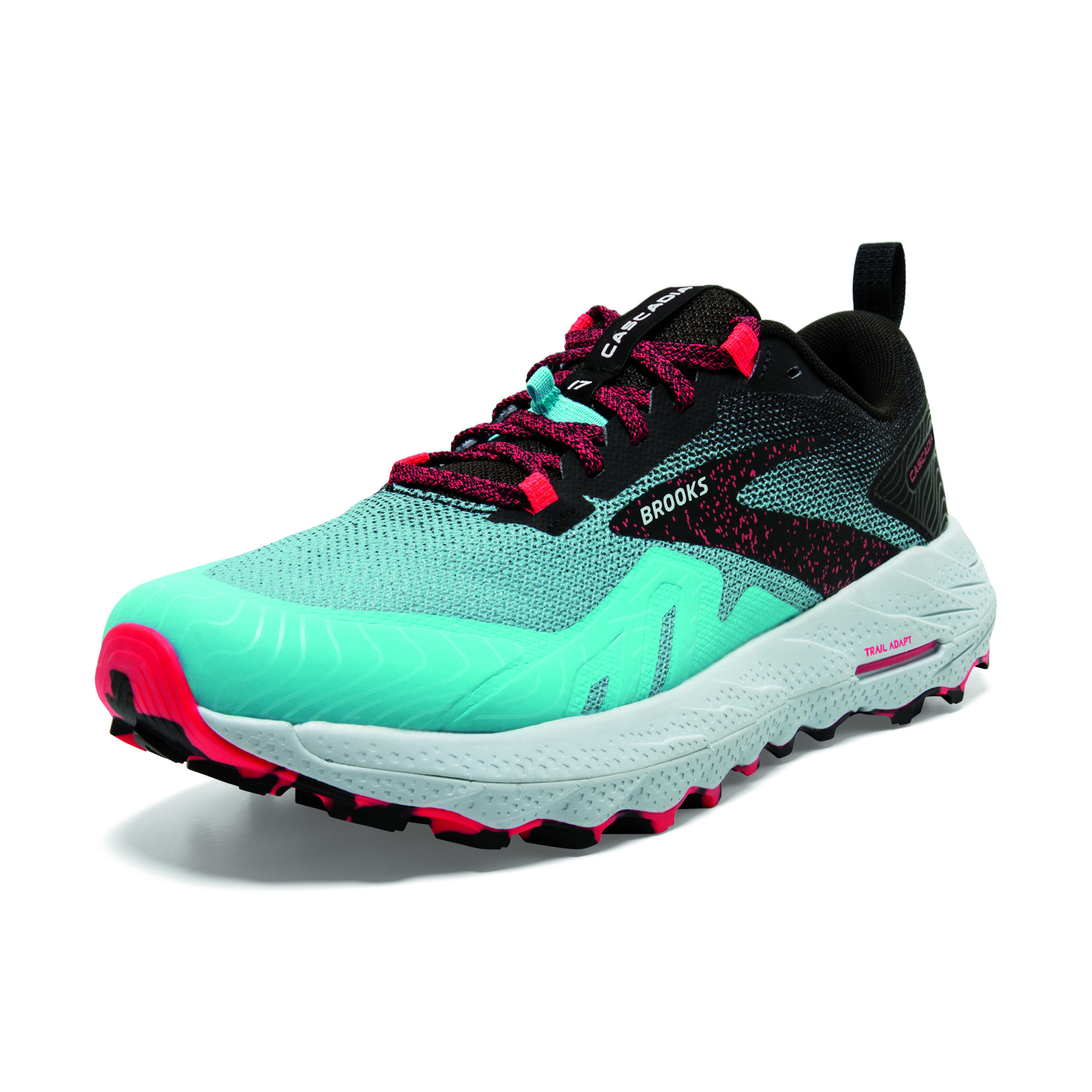 BROOKS CASCADIA 17 Bluefish/Black/Diva Pink – Image 4