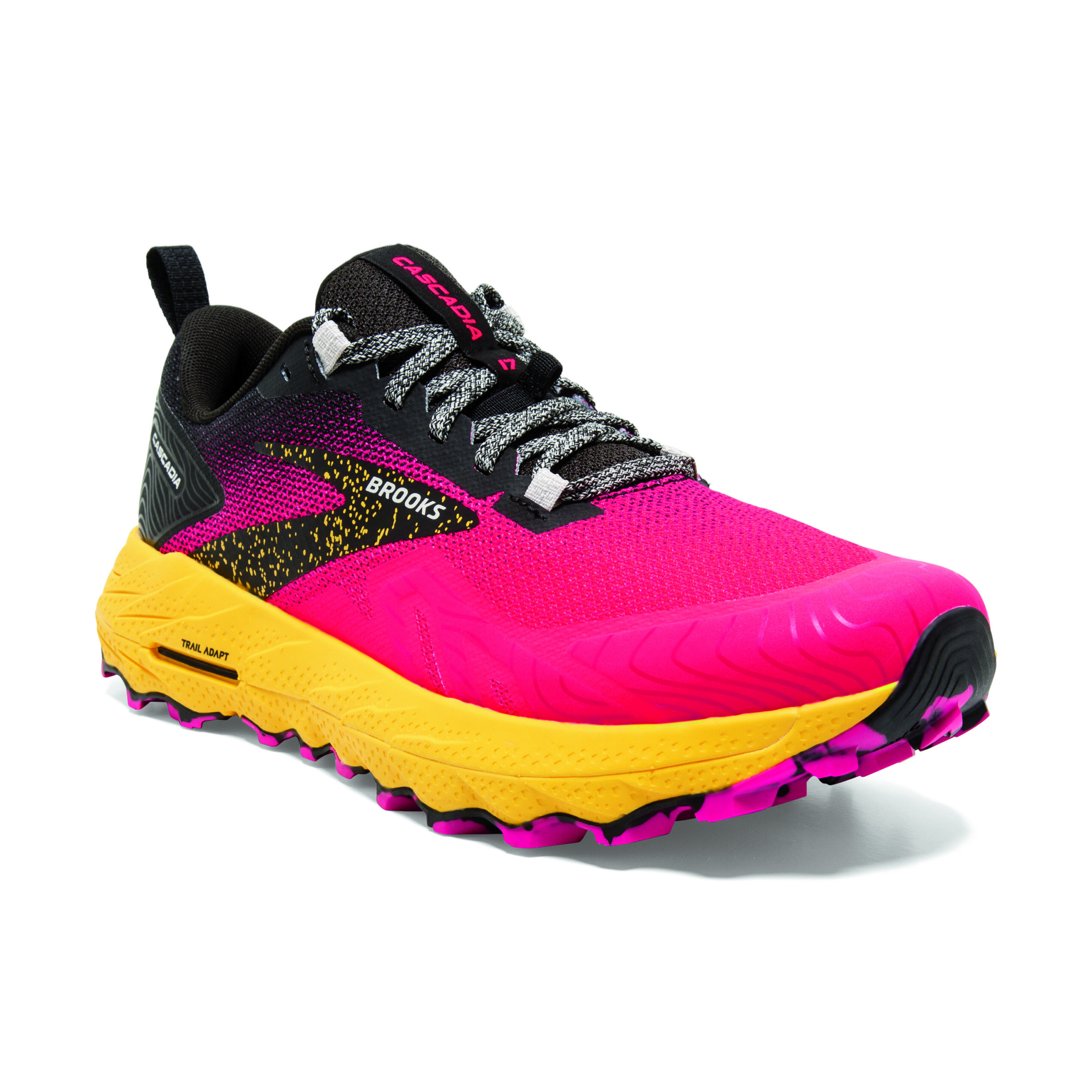 BROOKS CASCADIA 17 Diva Pink/Black/Lemon Chrome