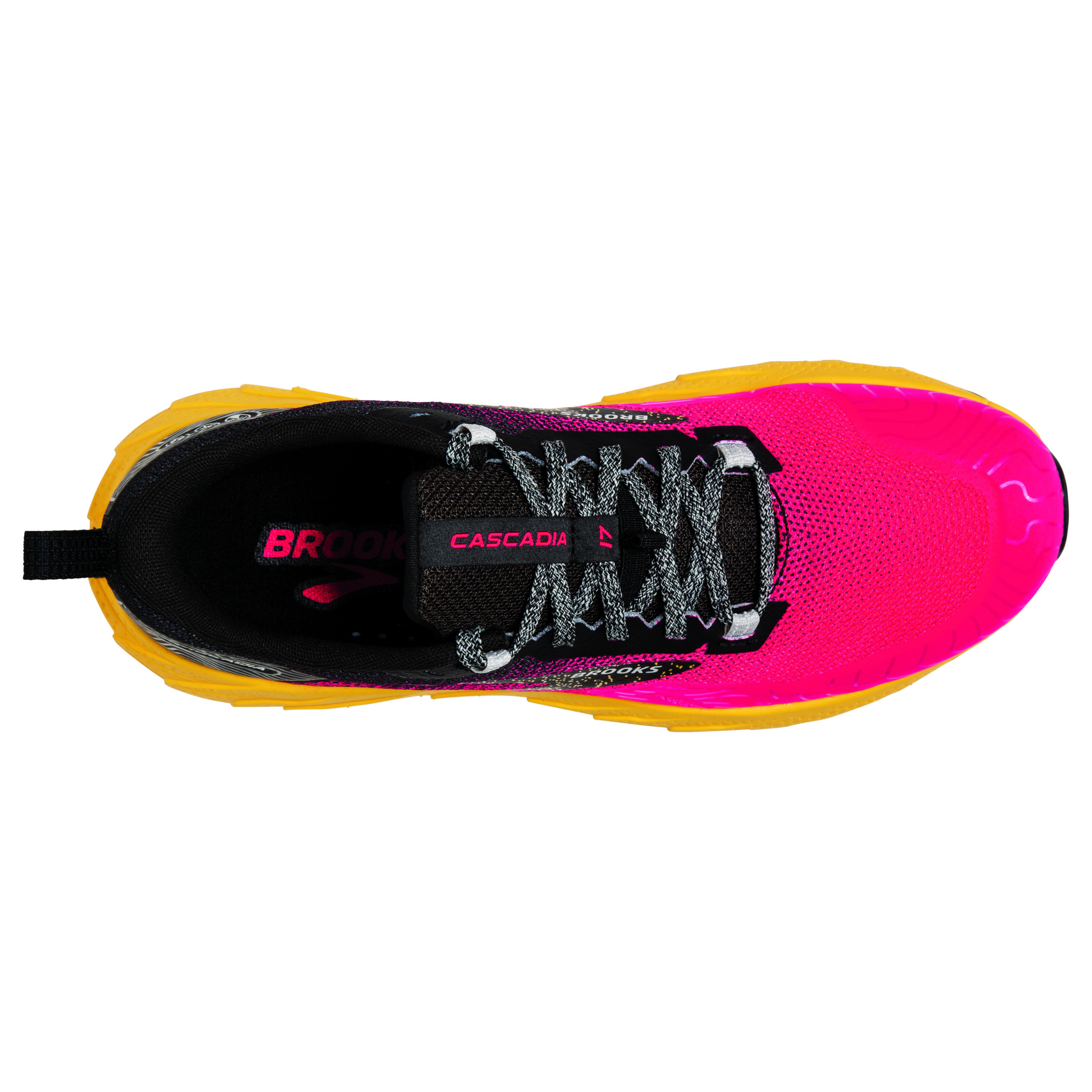 BROOKS CASCADIA 17 Diva Pink/Black/Lemon Chrome – Image 4