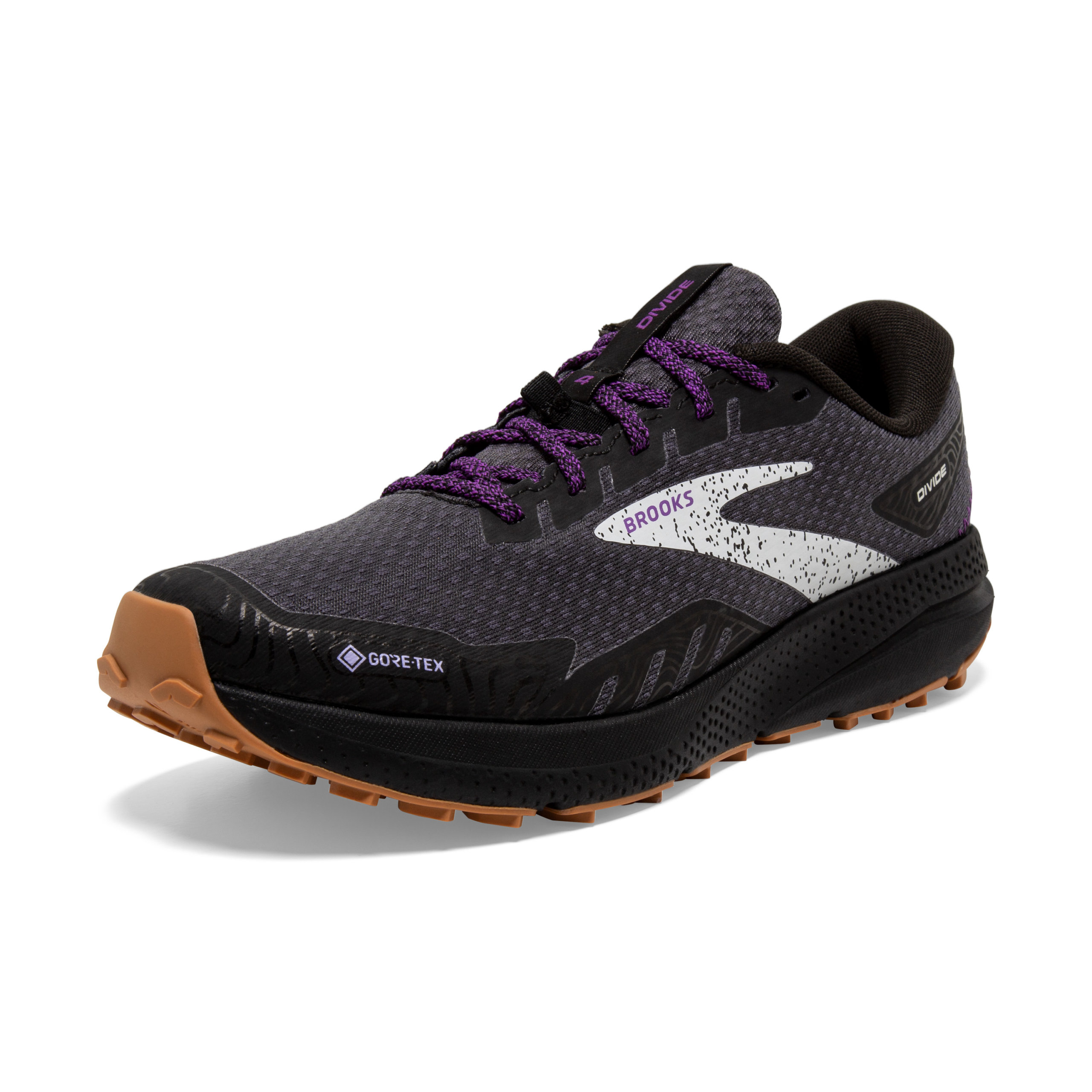 BROOKS DIVIDE 4 GTX Black/Blackened Pearl/Purple – Image 3