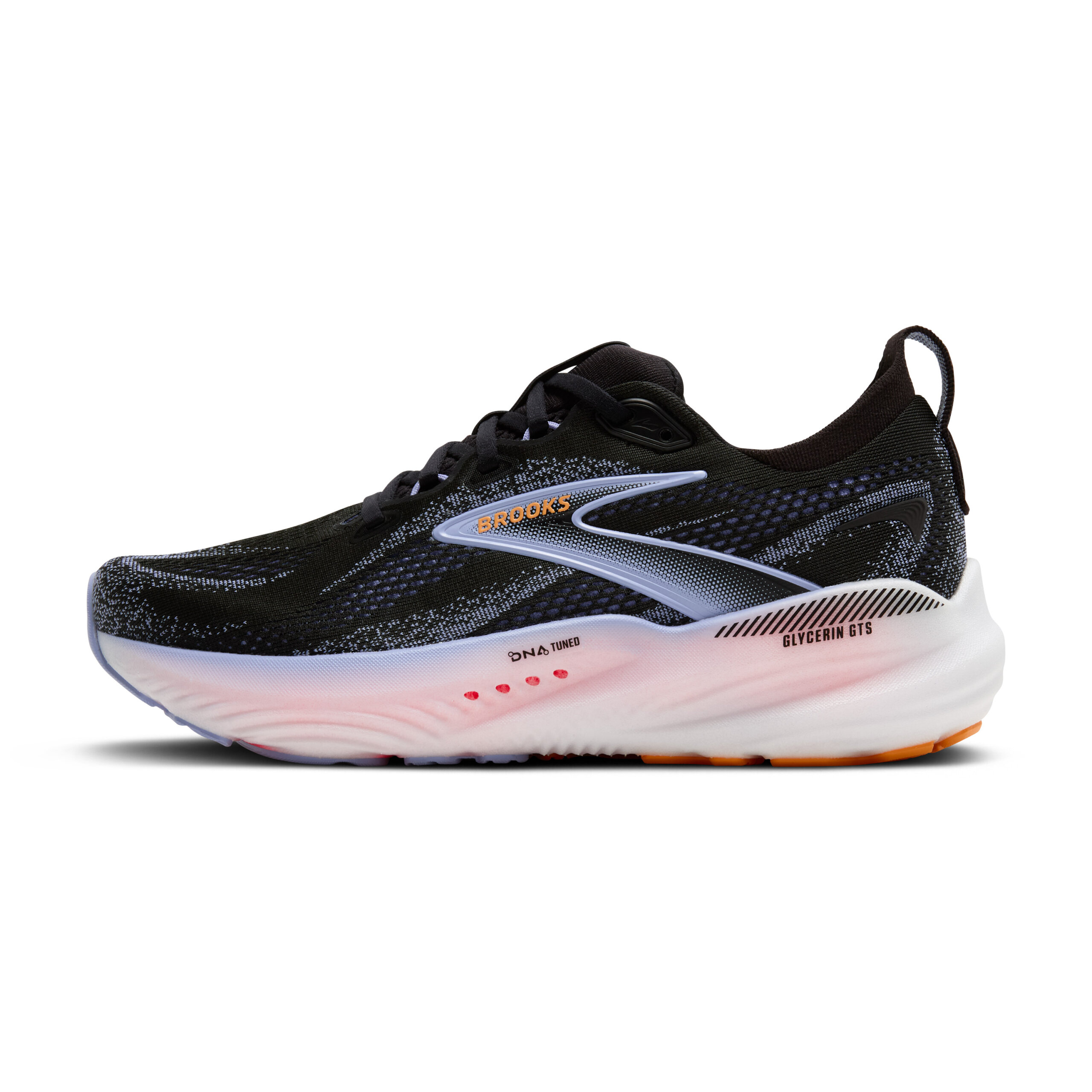 BROOKS GLYCERIN GTS 22 Black/Blue Heron/Orange – Image 8
