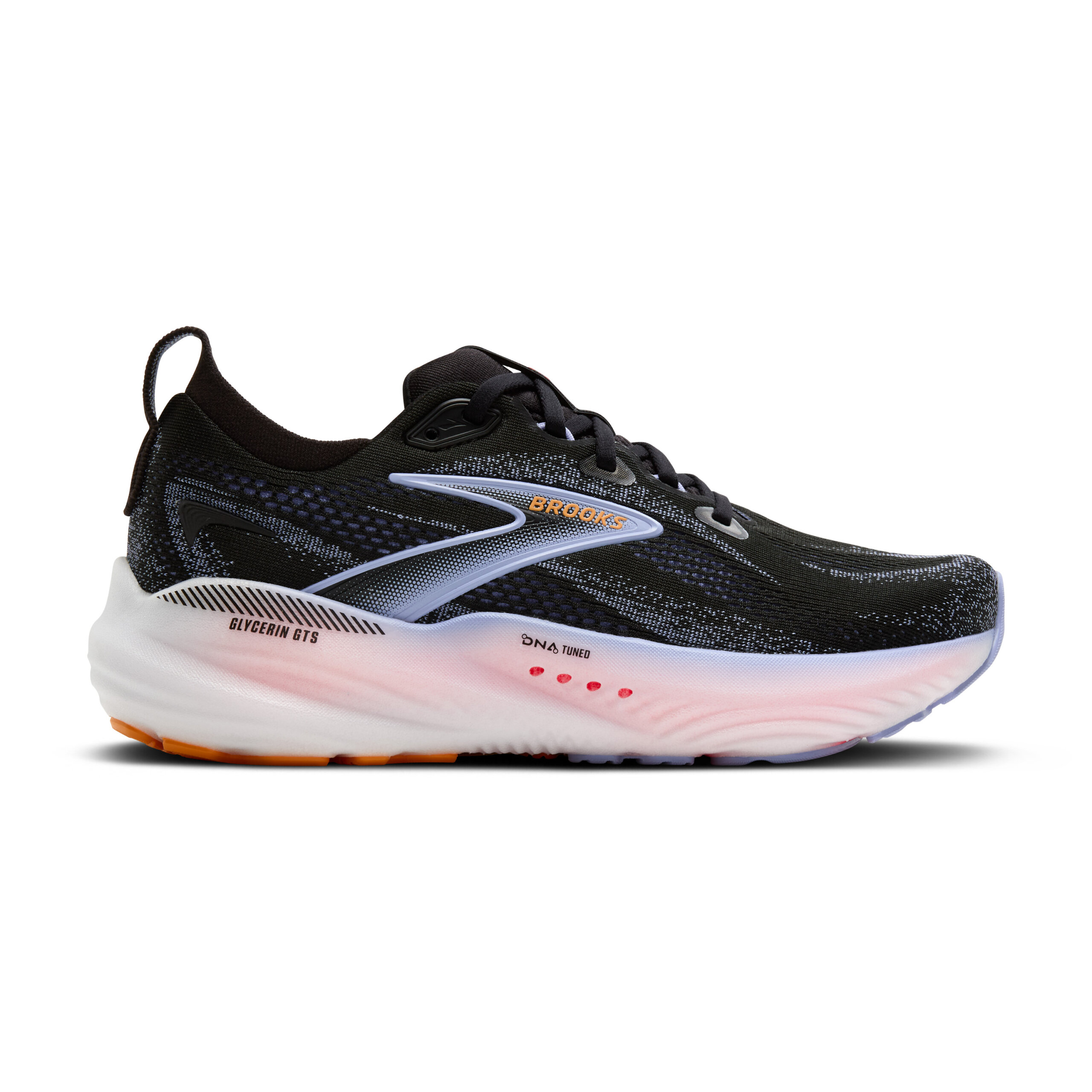 BROOKS GLYCERIN GTS 22 Black/Blue Heron/Orange – Image 7