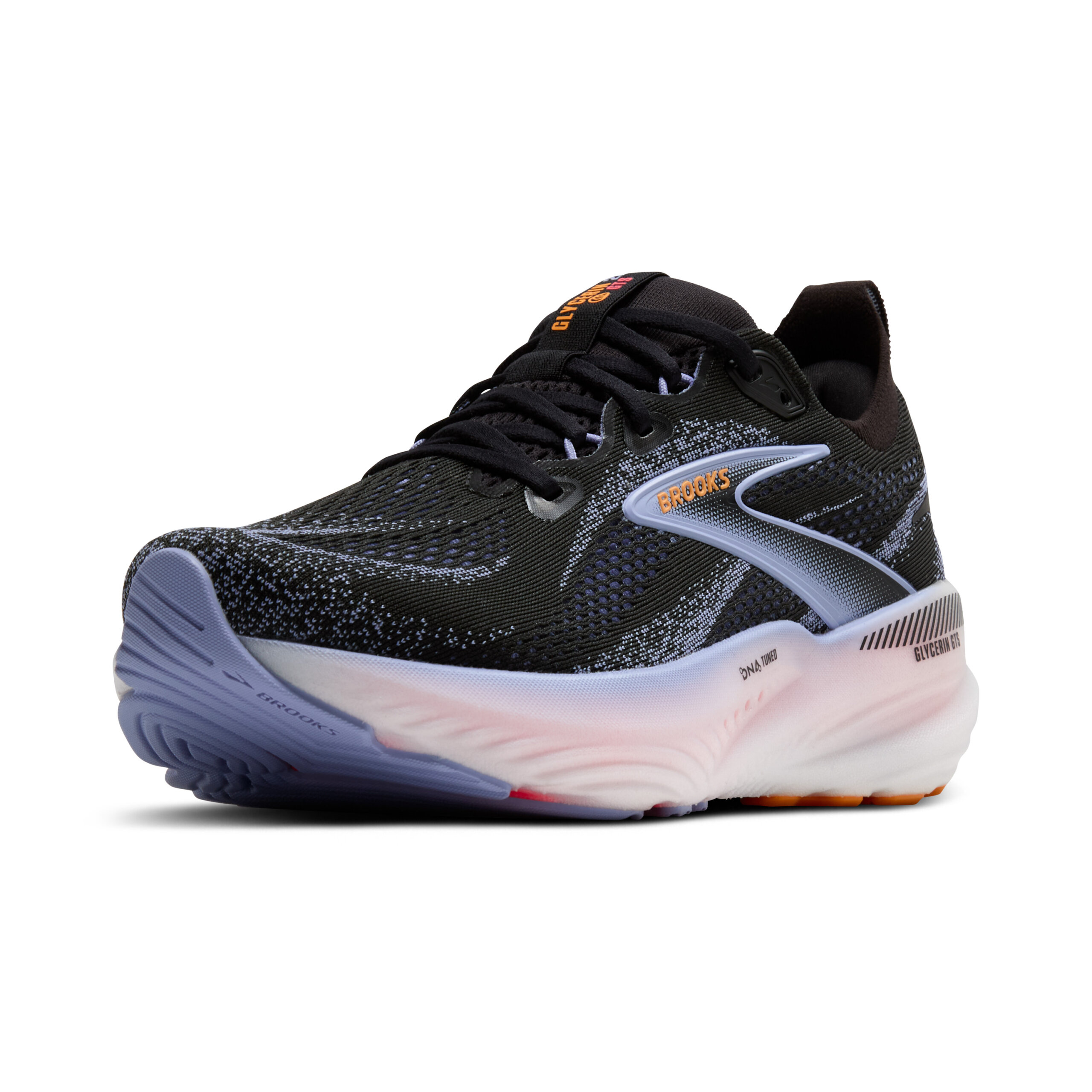 BROOKS GLYCERIN GTS 22 Black/Blue Heron/Orange – Image 5