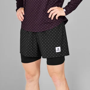 Reflective Polka 2 In 1 Pace Shorts 5"