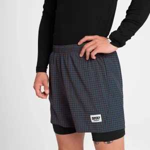Houndstooth Pace 2 in 1  Shorts 5''