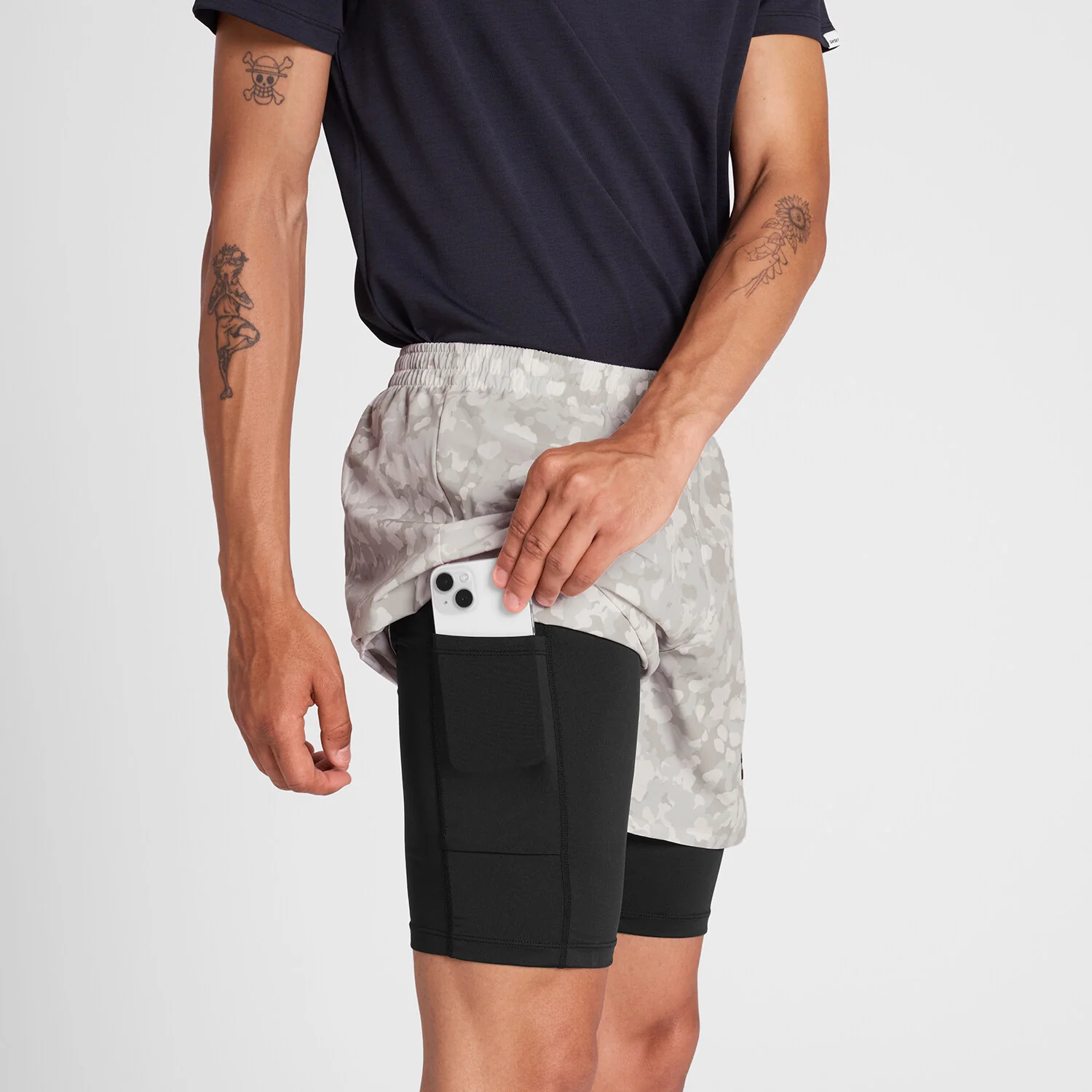 Camo Pace 2 in 1 Shorts 5'' – Image 5