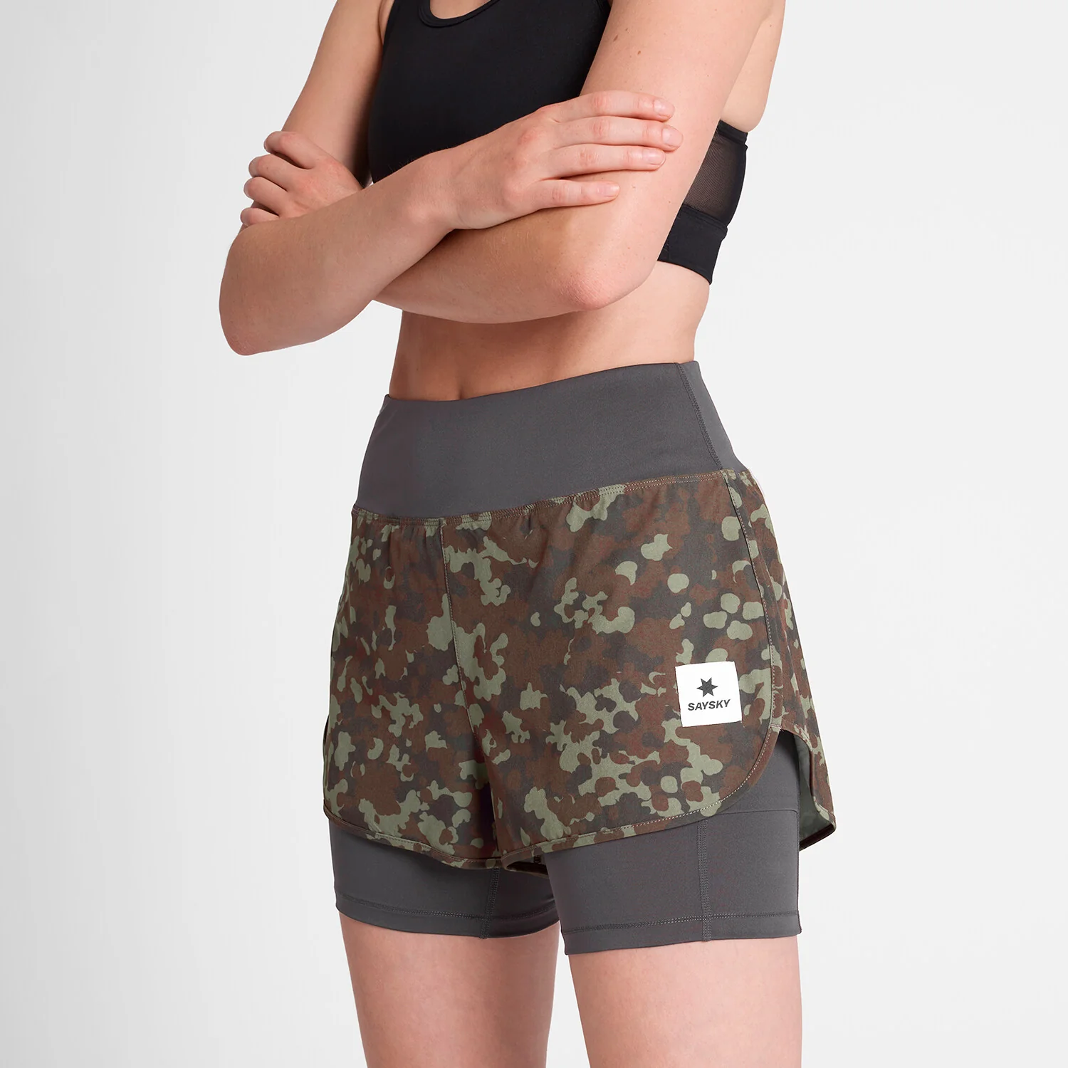 Camo Pace 2 in 1 Shorts 3"