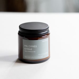 Bougie de soja – Pin, cyprès & figue (format 4 oz)