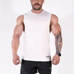 Gymwolves Men’s Sleeveless T-Shirt | Men’s Sports T-Shirt | Workout Tank Top | Never Give Up