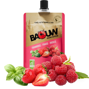 BAOUW COMPOTE BIO Framboise – Fraise – Basilic