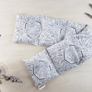 Long coussin enveloppant en coton Géo floral