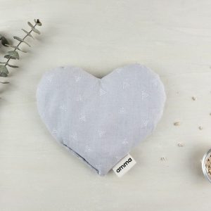 Coussin réconfort Cœur pour bébé en coton (Triangle gris)
