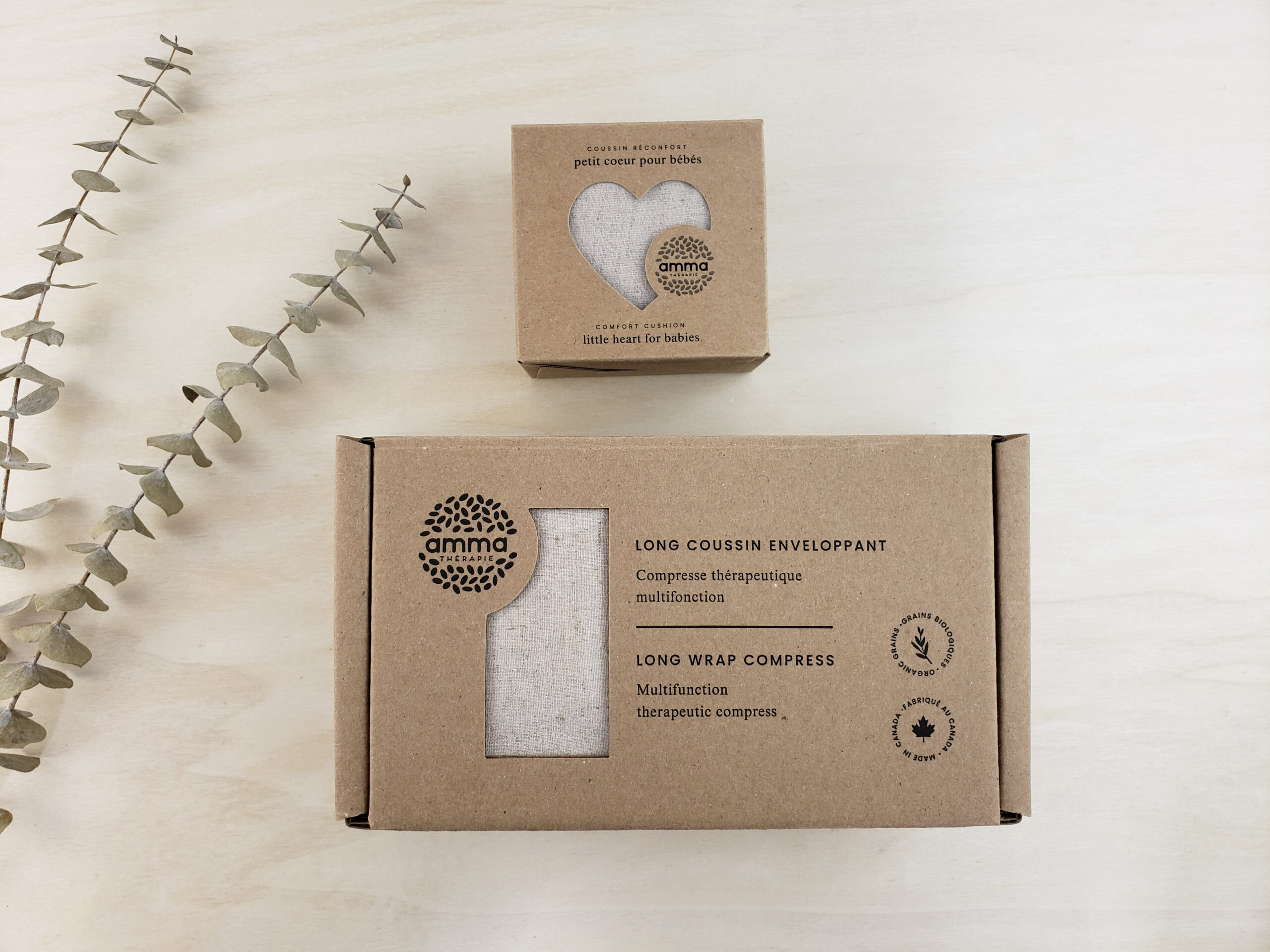Duo maternité Long coussin & cœur sable – Image 2