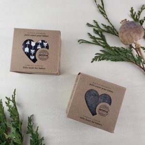 Duo 2 coussins réconfort Cœur pour bébé | couleurs assorties