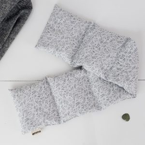 Long coussin enveloppant en coton Jasmin gris