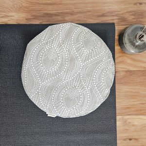 Coussin de méditation rond (Zafu) coton motif Mantra