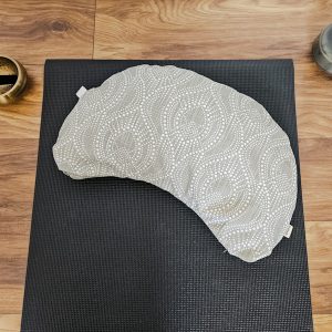 Coussin Croissant de lune pour yoga et méditation en coton Mantra