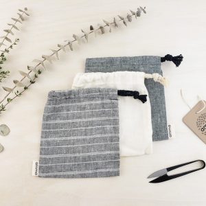 Pochette de rangement en chanvre et coton biologique