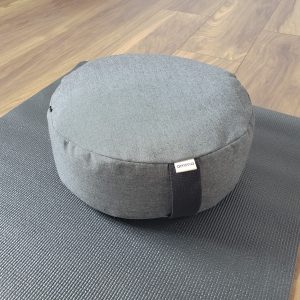 Coussin de méditation rond (Zafu) Canevas antitache Noir Chambray