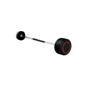 RUBBER BARBELL WITH STRAIGHT HANDLE