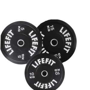 DISQUE OLYMPIQUE BUMPER BLACK -LIFEFIT