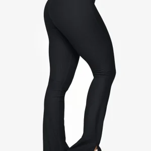 Ribbed Split Flared Leggings