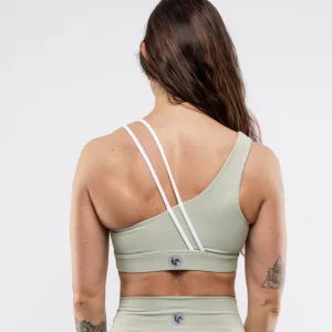 Brassière côtelé vert