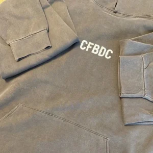Hoodie brodé - CrossFit BDC - Gris et blanc