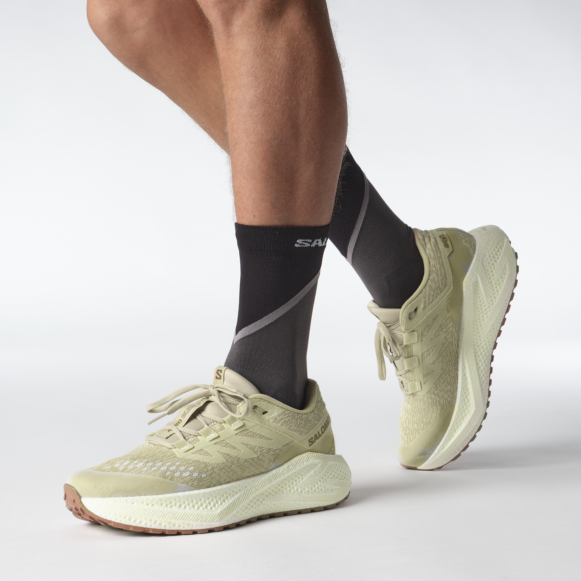 SALOMON AERO GLIDE 3 GRVL Green Haze / Vanilla Ice / Russet – Image 6