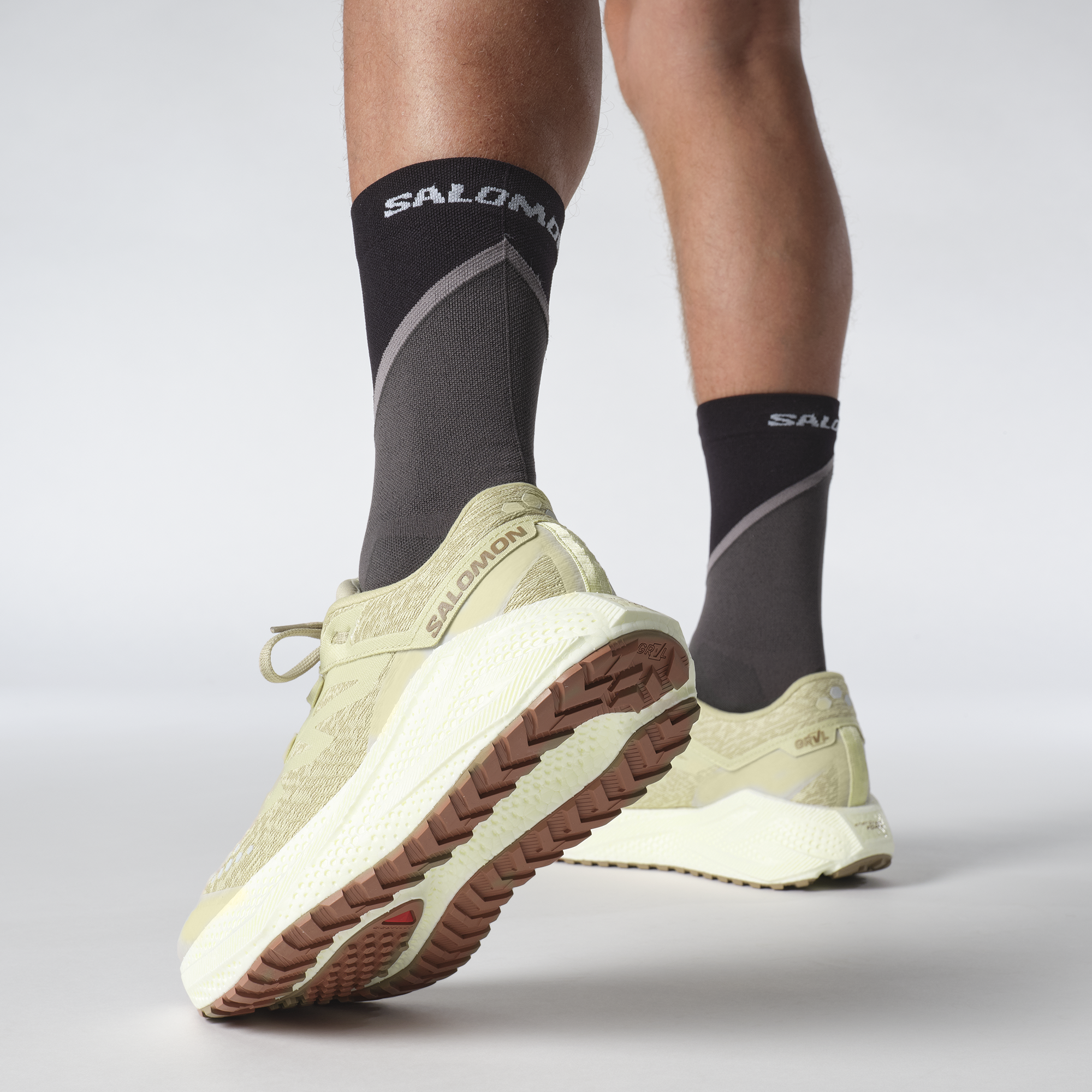 SALOMON AERO GLIDE 3 GRVL Green Haze / Vanilla Ice / Russet – Image 4