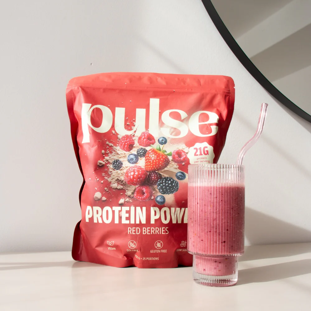 Poudre protéinée vegan fruits rouges 750g – Image 2