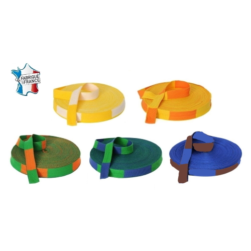 Rouleau de ceinture JUDO bicolore (ROJ.B)