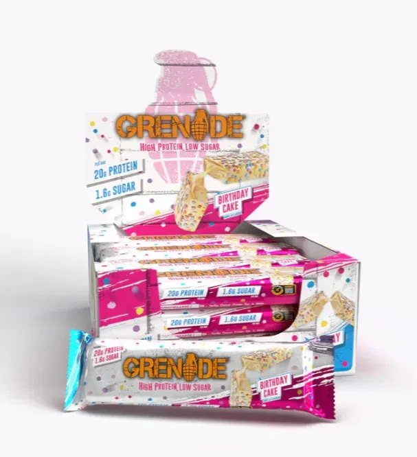 Barres protéines Grenade - gateau de fête