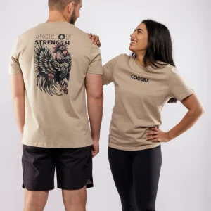 ACE OF STRENGTH T-shirt homme / femme | Haut d’entraînement coton bio avec imprimé coq (Copie)